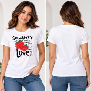 Women’s Strawberry Print T-Shirt
