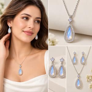 Women’s Teardrop Crystal Jewelry Set